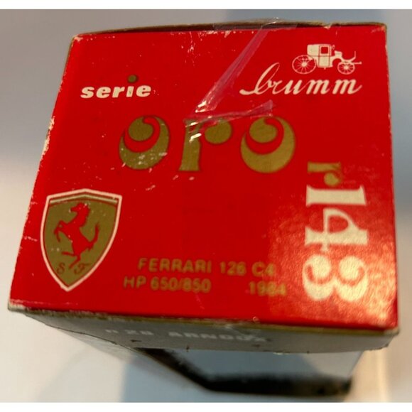 NEW in Box 1984 Ferrari 126 C4 F.1 650-850 HP Die Cast 1:43 Racing Car Brumm Oro - Picture 6 of 7